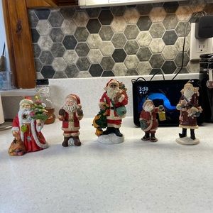 (5) Santa Figurines